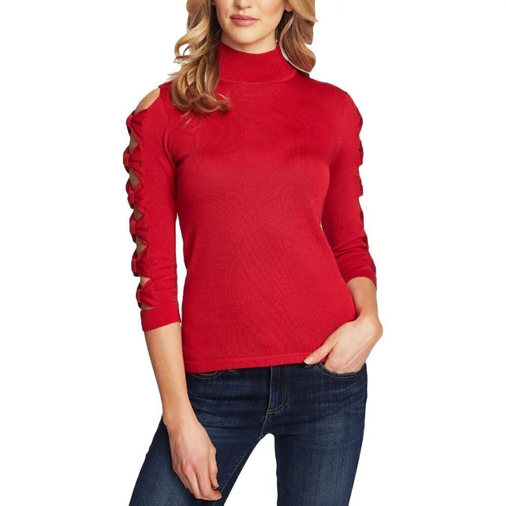 CeCe Bow Turtleneck Sweater NWT